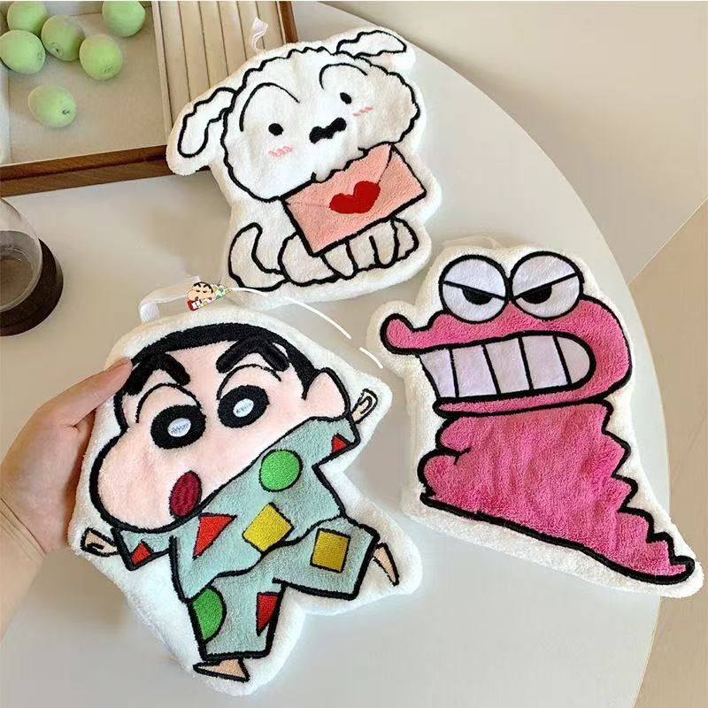 Embroidery Fonts - Ręcznik z kreskówki Anime Crayon Shin