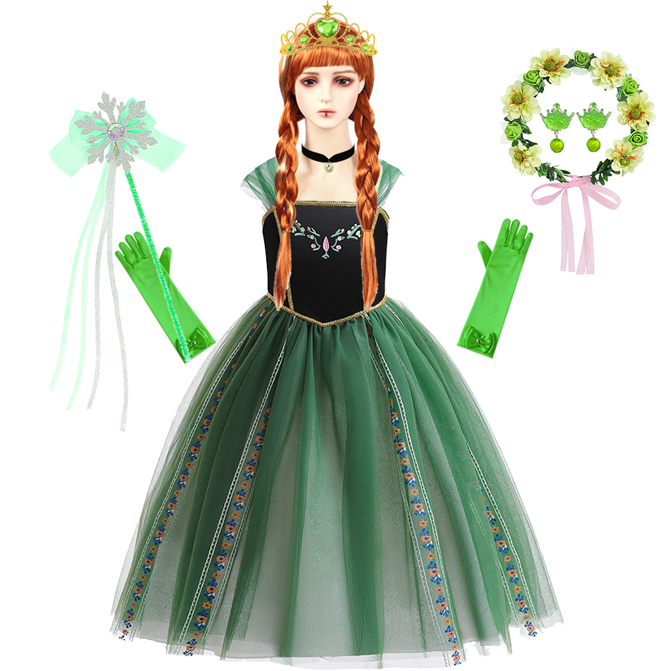 Embroidery Jersey - Sukienka dla Anny Cosplay Księżniczka Luksusowa