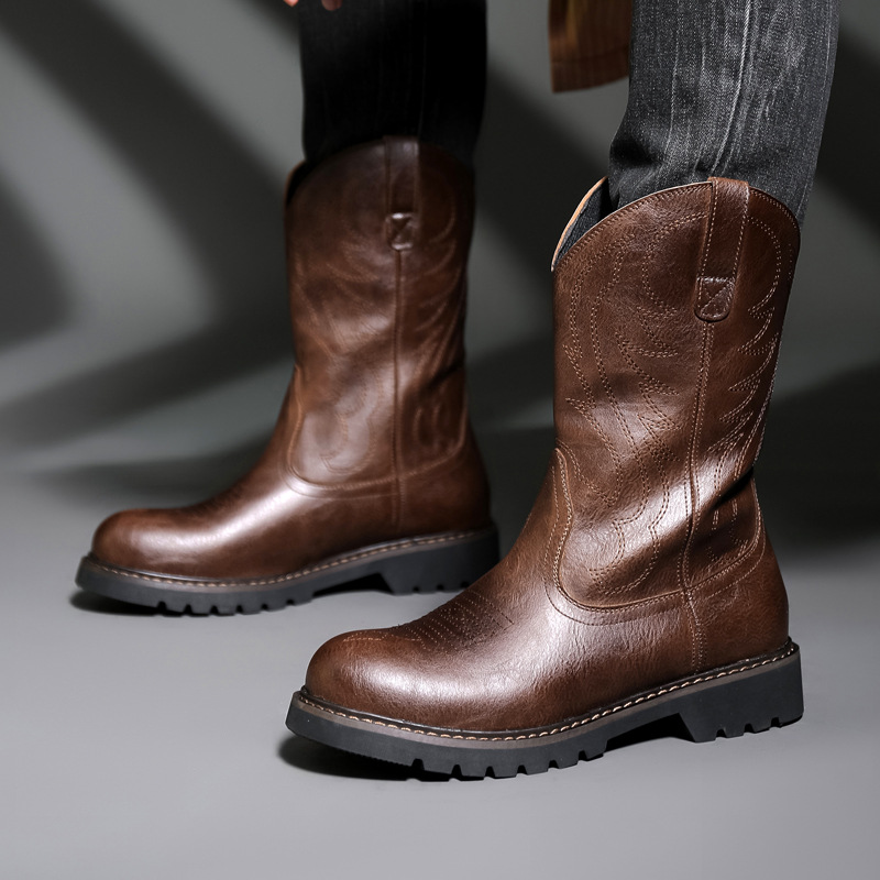 Embroidery Yes - Męskie buty kowbojskie Nowe haftowane buty