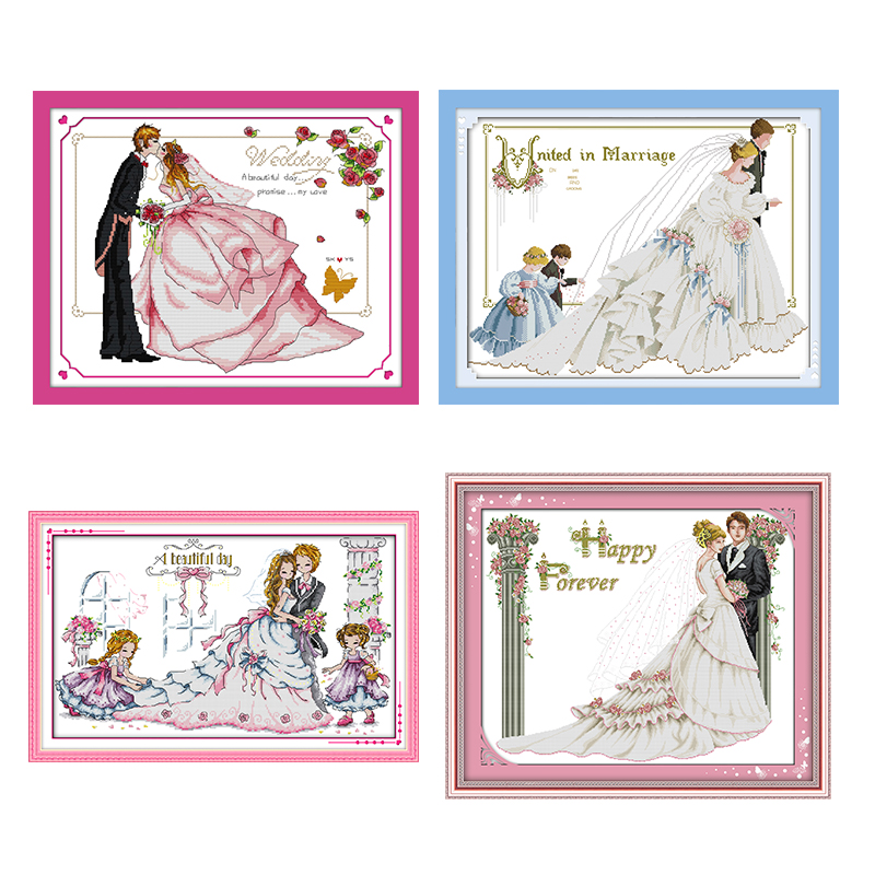 Embroidery Job - Seria ślubna liczenie ściegiem krzyżykowym 11CT