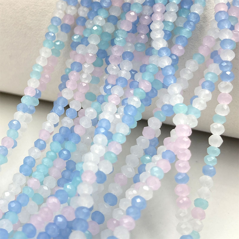 Embroidery Glass Beads - 2mm mieszane kolory fasetowane kryształowe koraliki