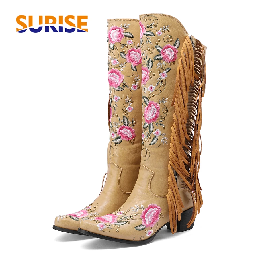 Embroidery Yes - Moda Haft Kwiat Zachodnie buty do