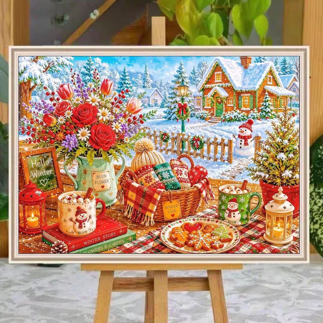 Embroidery Job - Zestawy do haftu krzyżykowego z zimowym