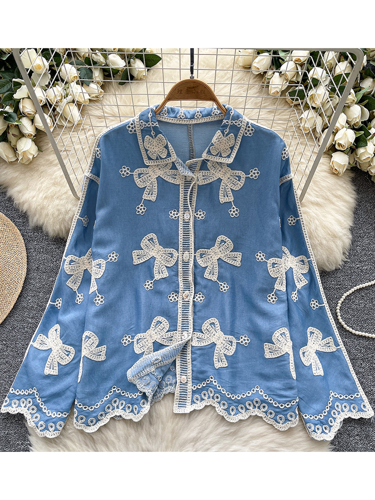 Damska koszula wiosenna mała n – Embroidery Jersey recenzja i cena