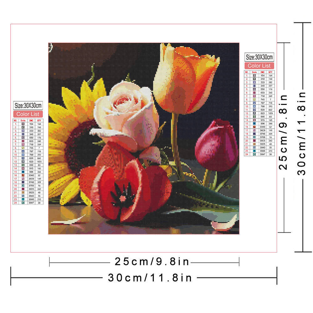 HUACAN Pełny Obraz Diamentowy  – Embroidery Rose Stitch recenzja i cena