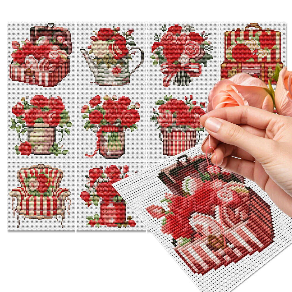 12 szt. Haft Krzyżykowy Róża 1 – Embroidery Rose Stitch recenzja i cena