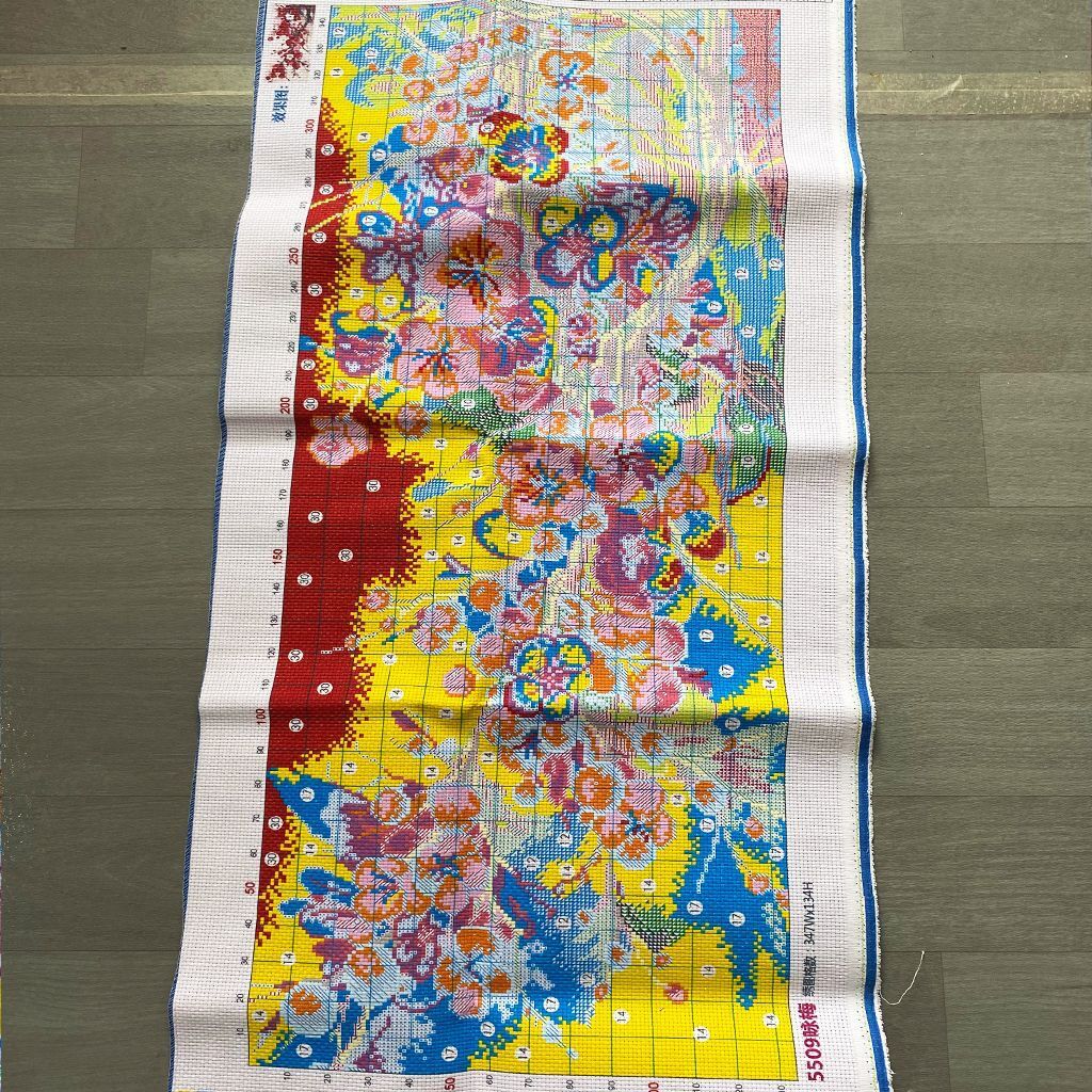 9ct 110x50cm czerwone z kwiato – Embroidery Job recenzja i cena