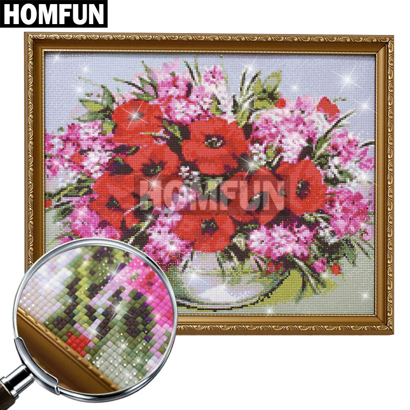 HOMFUN Zestaw do haftu diament – Embroidery Rose Stitch recenzja i cena