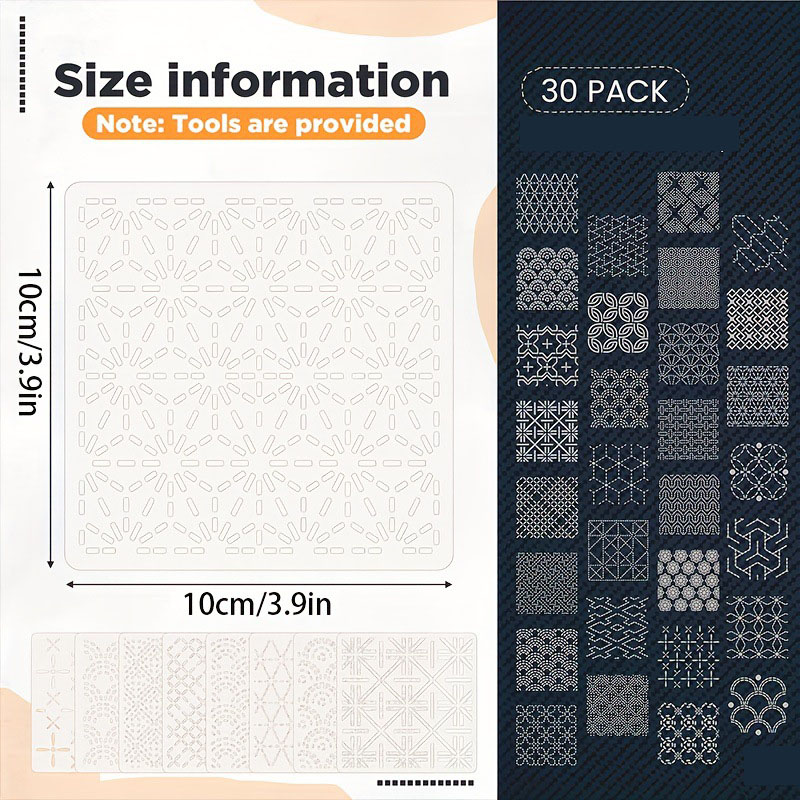 30 szt. Szablonów do haftu DIY – Embroidery Pattern recenzja i cena