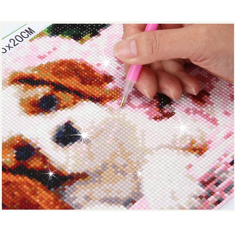 DIY Pełny Kwadratowy Obraz Dia – Embroidery Rose Stitch recenzja i cena