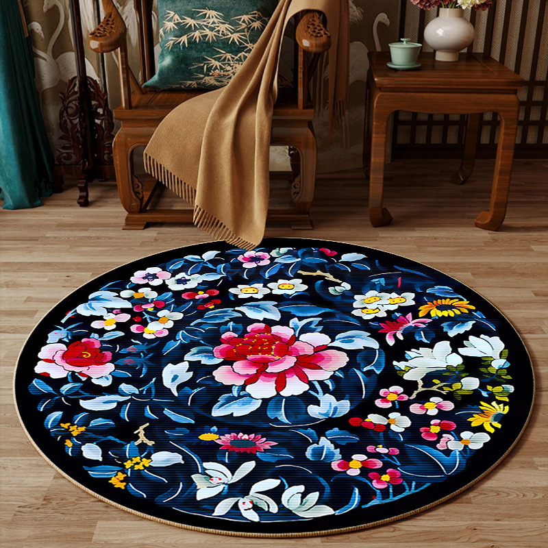 Okrągły dywan w stylu chińskim – Embroidery Online Design recenzja i cena