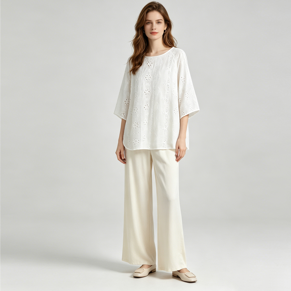 Biała bluzka plus size z ażuro – Embroidery Jersey recenzja i cena