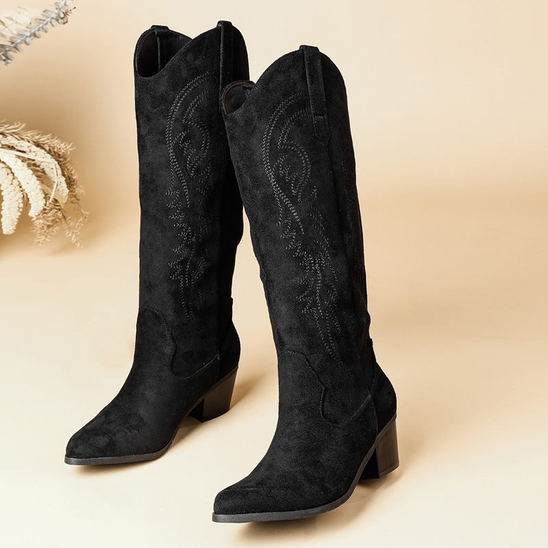 Damskie szpiczaste botki kowbo – Embroidery Yes recenzja i cena