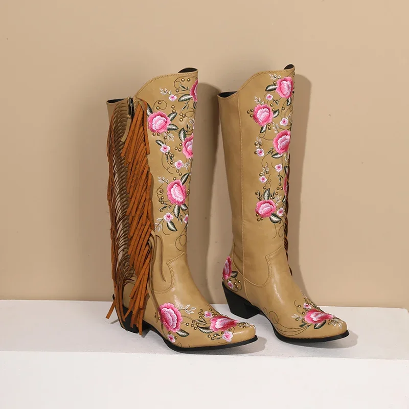 Moda Haft Kwiat Zachodnie buty – Embroidery Yes recenzja i cena
