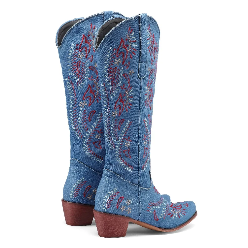 Niebieskie dżinsy Western Cowg – Embroidery Yes recenzja i cena