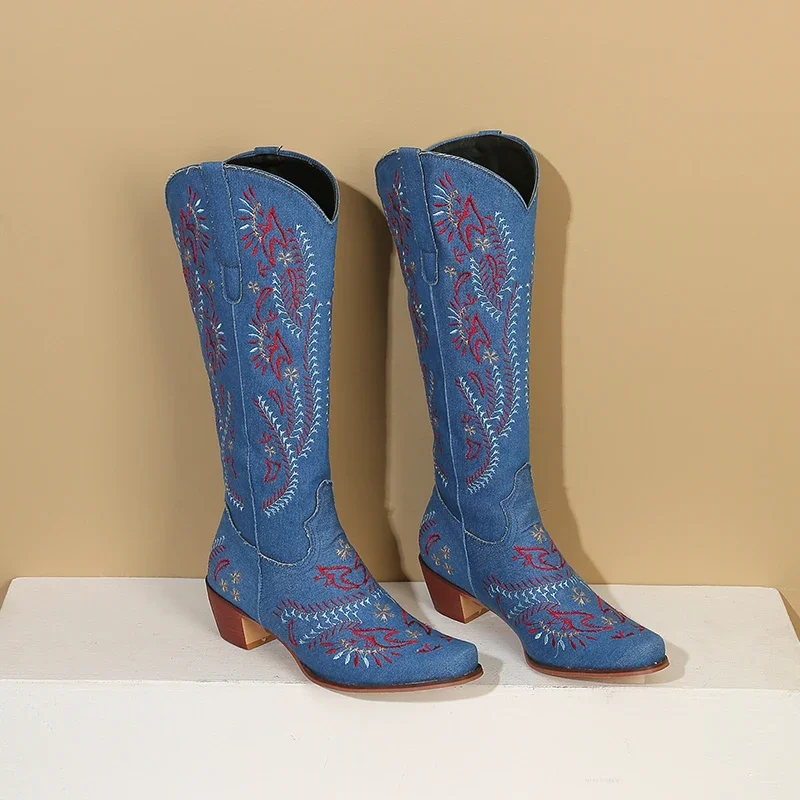 Niebieskie dżinsy Western Cowg – Embroidery Yes recenzja i cena