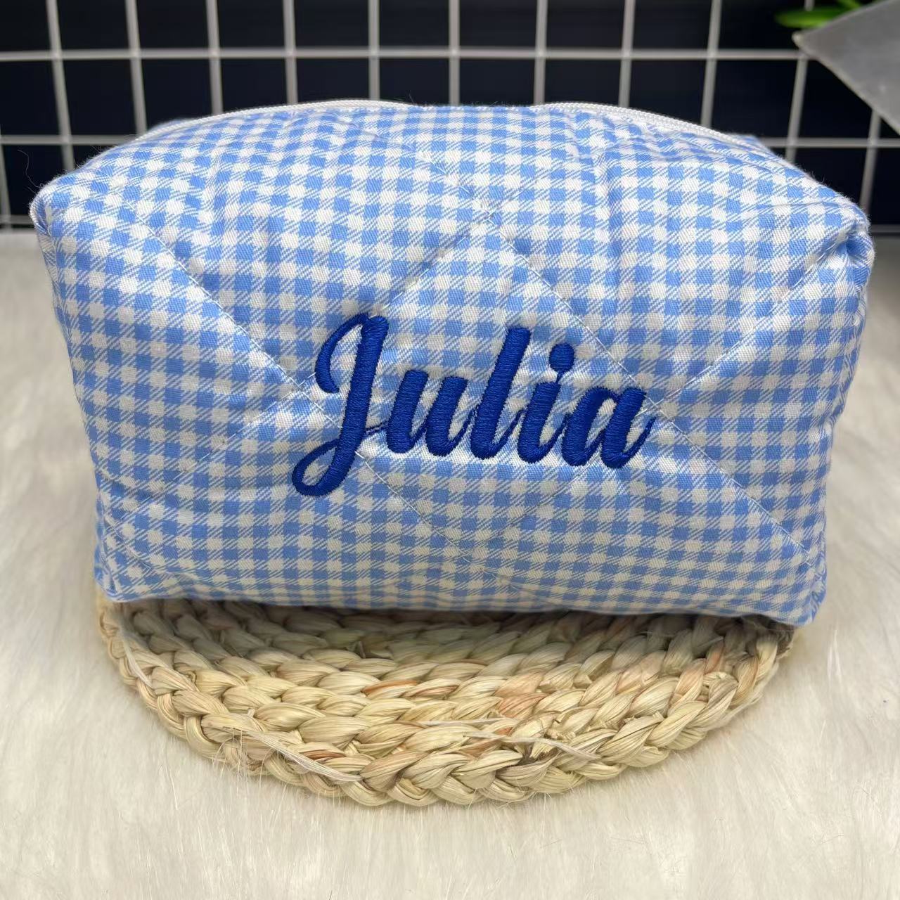 Kosmetyczka w paski o dużej po – Embroidery Name recenzja i cena
